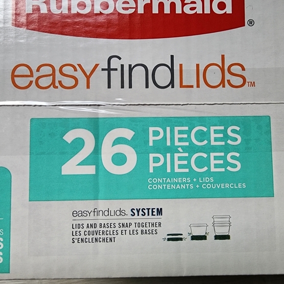 Rubbermaid EasyFindLids 26 piece storage container set w/vents Blue Spruce NWT - Picture 7 of 10